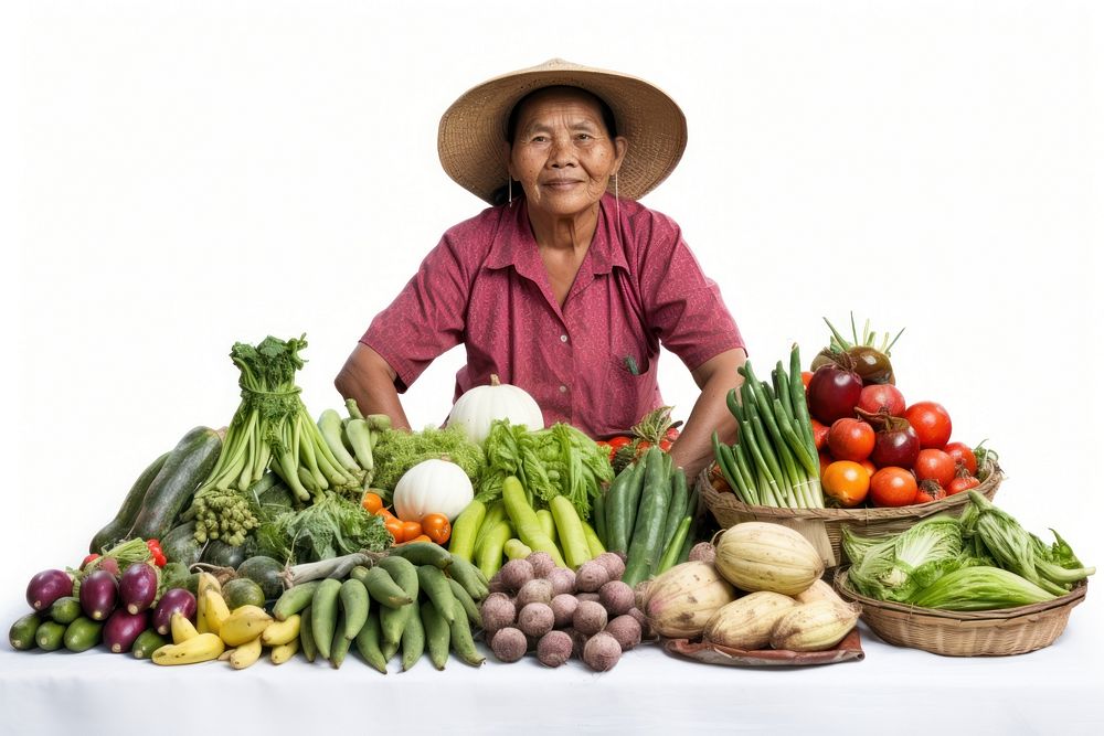 Vegetable selling market farmer. AI generated Image by rawpixel.