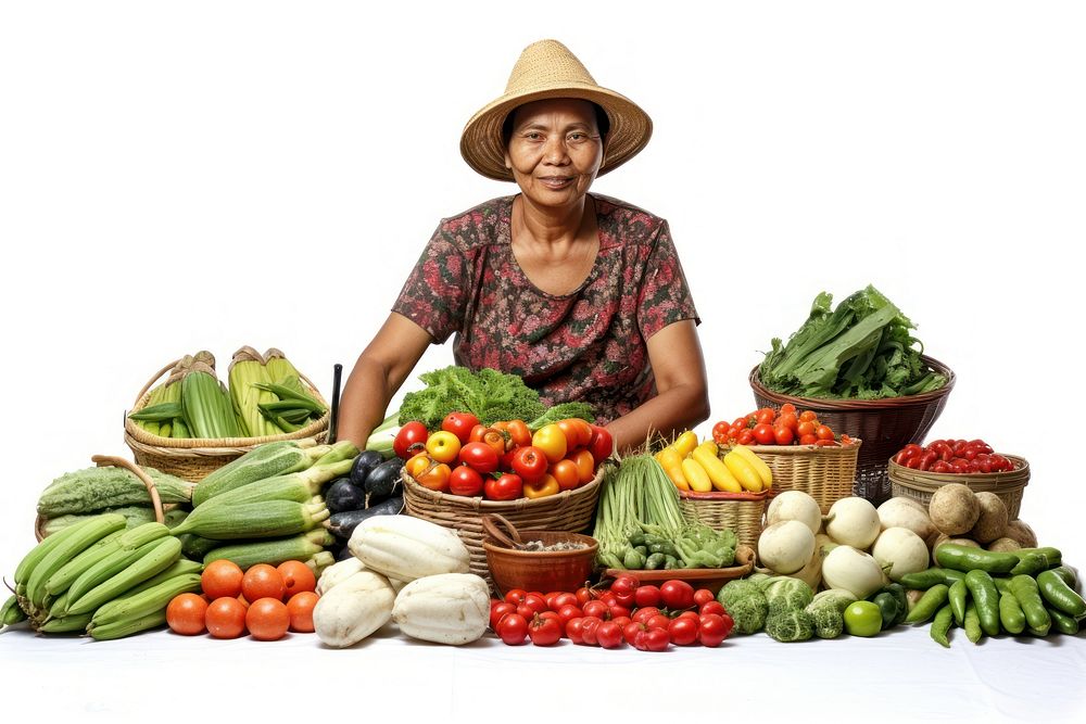 Vegetable selling farmer market. AI generated Image by rawpixel.