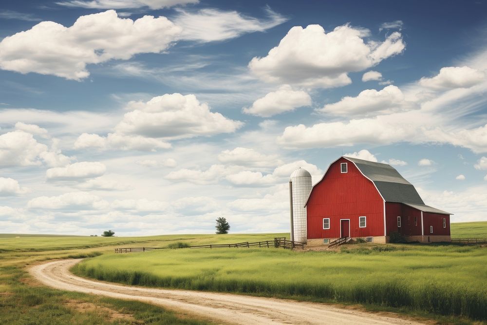 Outdoors farm barn architecture. 