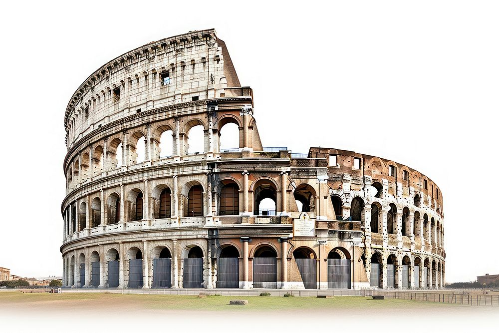 Colosseum landmark amphitheater architecture. AI generated Image by rawpixel.