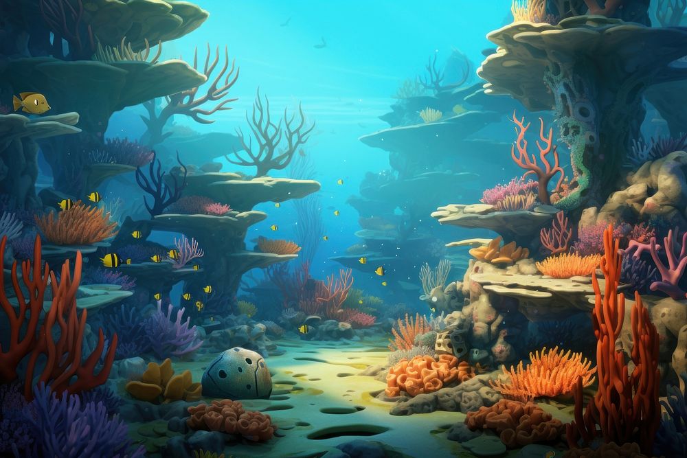 Fish underwater aquarium outdoors. AI generated Image by rawpixel.