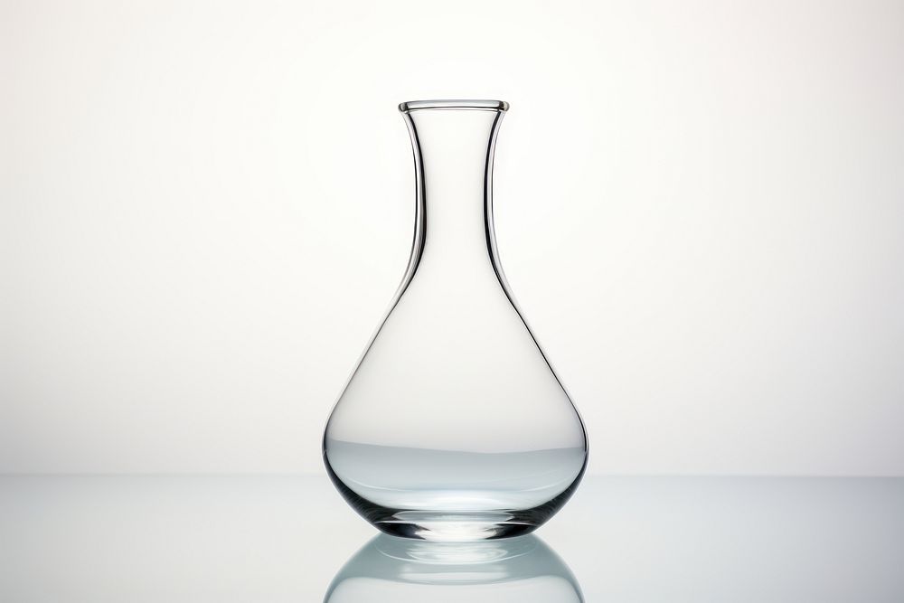 Bottle glass vase transparent. 