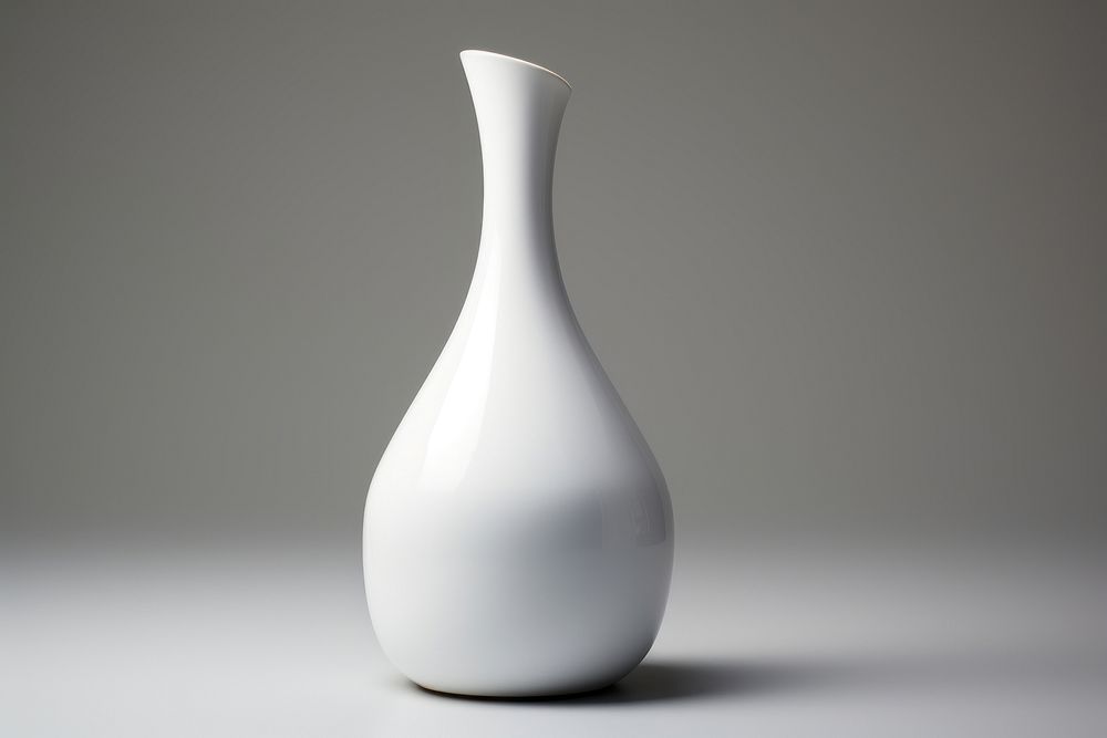 Porcelain white vase simplicity. AI generated Image by rawpixel.