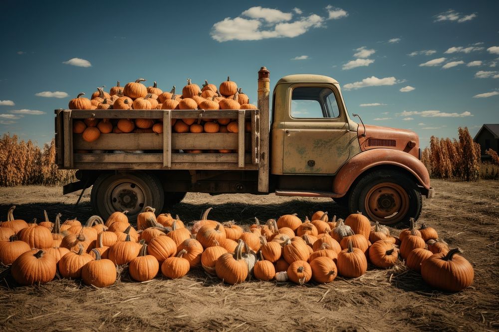 Pumpkin vegetable outdoors harvest. AI generated Image by rawpixel.