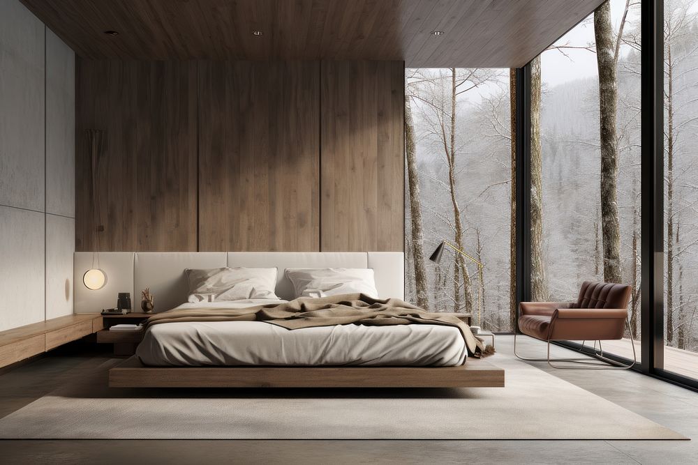Bedroom furniture architecture comfortable. AI | Premium Photo - rawpixel