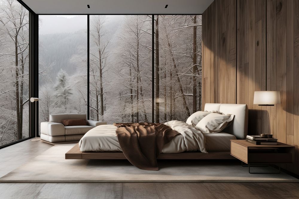 Bedroom furniture architecture comfortable. 