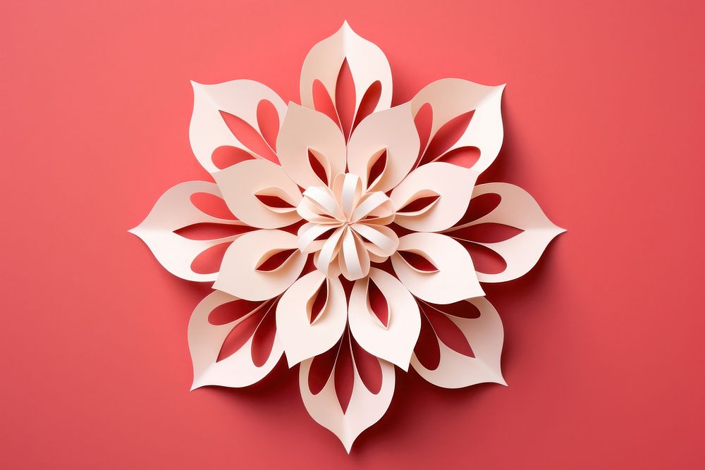 Paper pattern flower plant. AI generated Image by rawpixel.