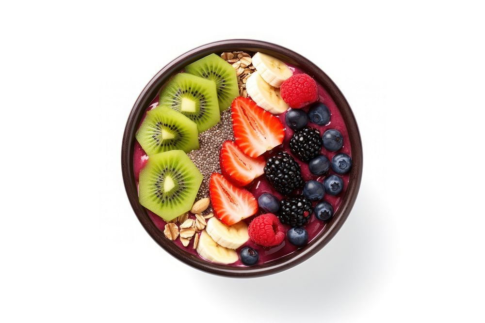Fruit bowl blackberry blueberry. AI generated Image by rawpixel.