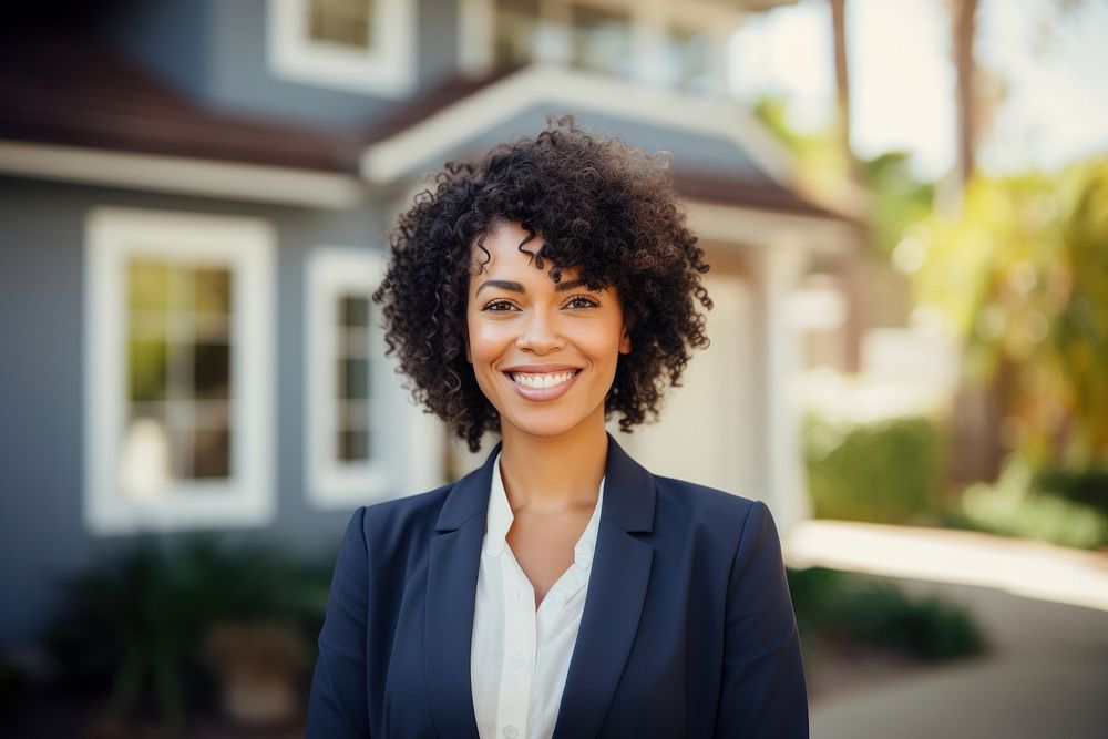 Portrait smiling female adult. AI generated Image by rawpixel.