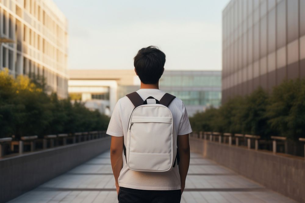 Backpack building walking bag. 