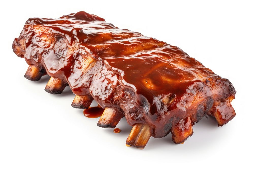 Barbecue ribs meat food chocolate. AI generated Image by rawpixel.