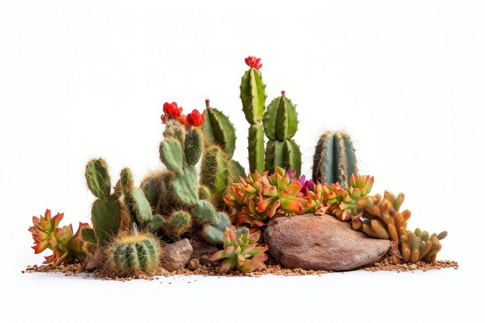 Cactus desert plant white background. AI generated Image by rawpixel.