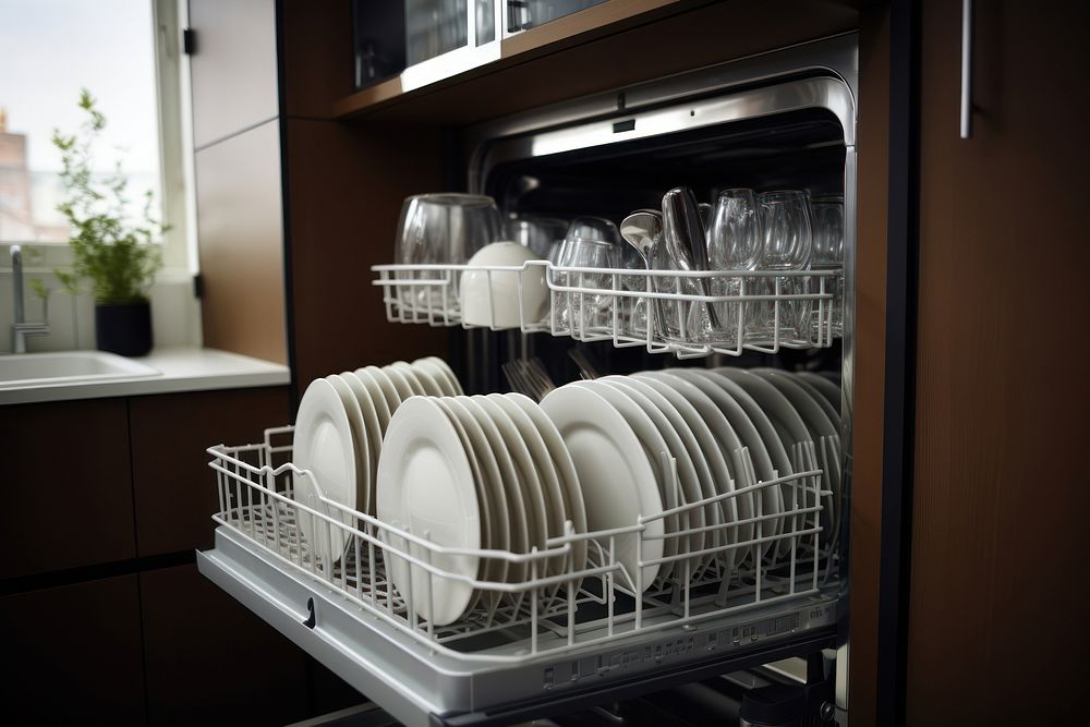 Dishwasher appliance sink machinery. AI generated Image by rawpixel.
