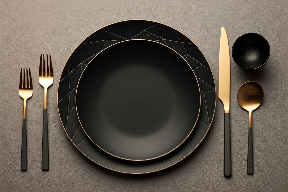 Spoon plate knife fork. AI generated Image by rawpixel.