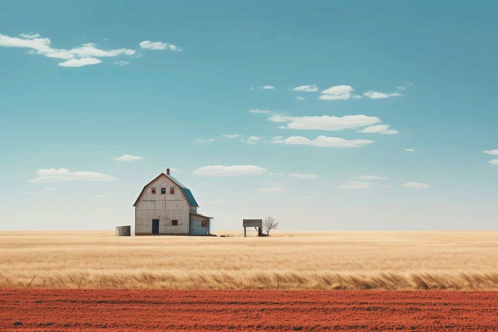 Outdoors farm horizon nature. AI generated Image by rawpixel.