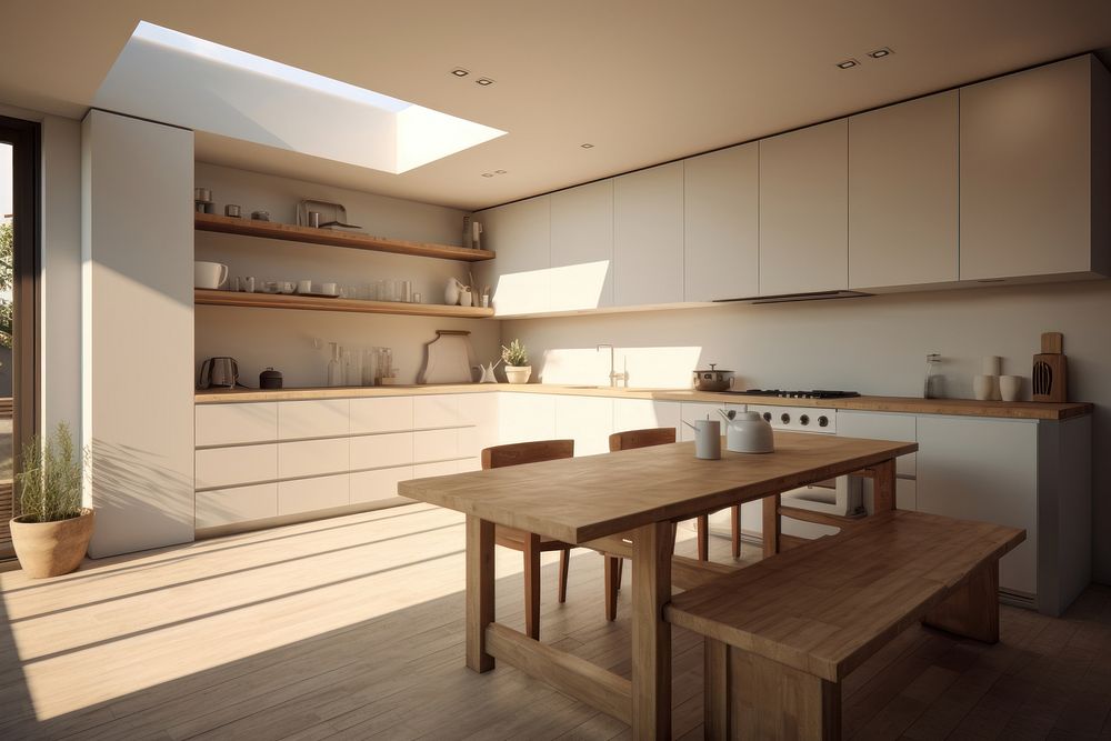 Kitchen architecture furniture building.