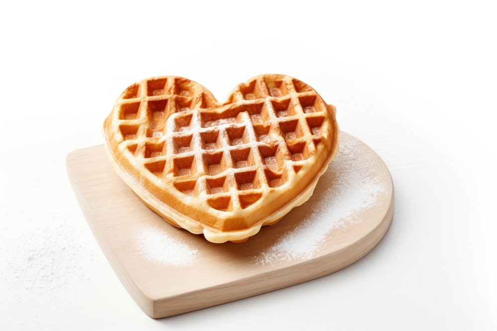 Dessert waffle shape heart. AI generated Image by rawpixel.