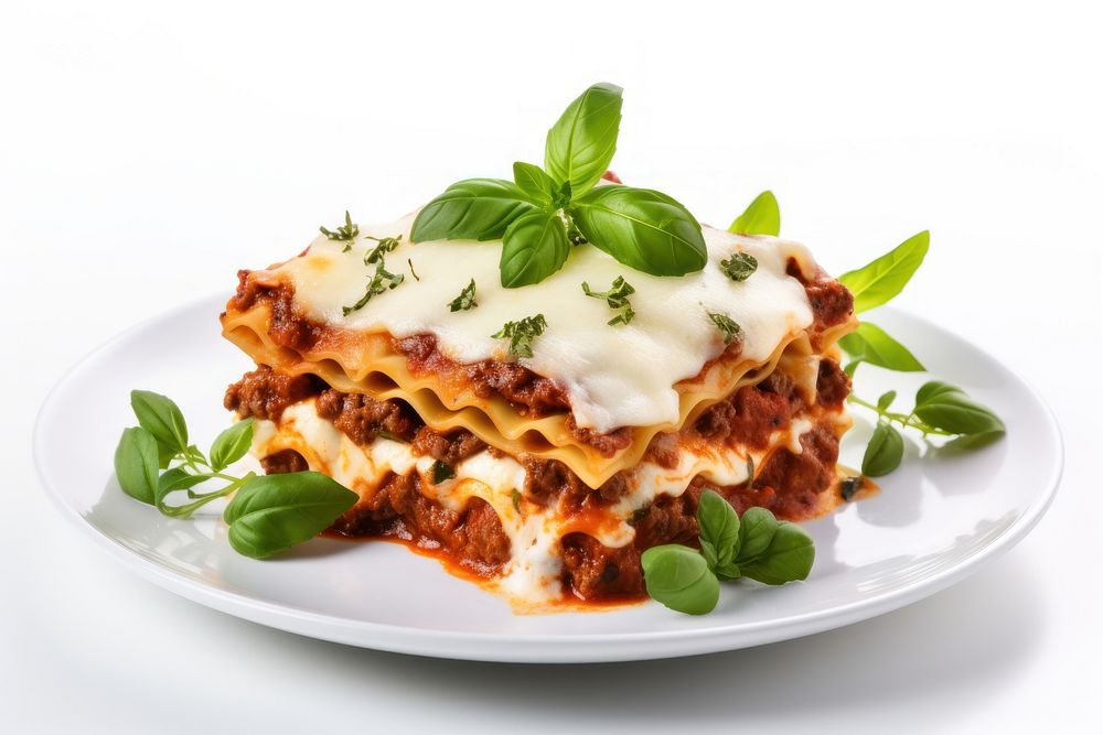 Lasagna food mozzarella vegetable. AI generated Image by rawpixel.