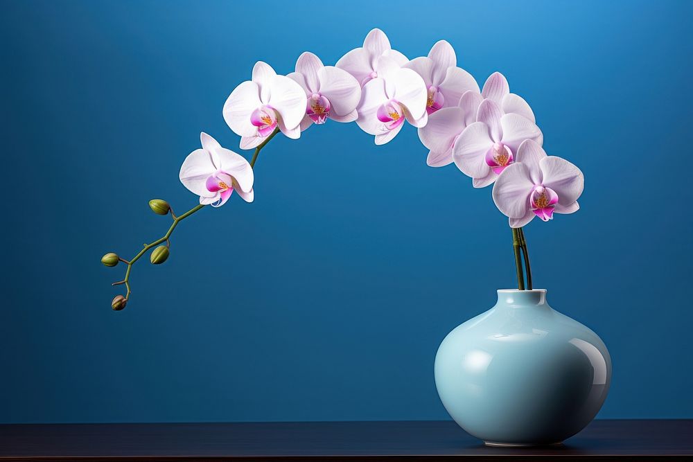 Flower orchid plant vase. AI generated Image by rawpixel.