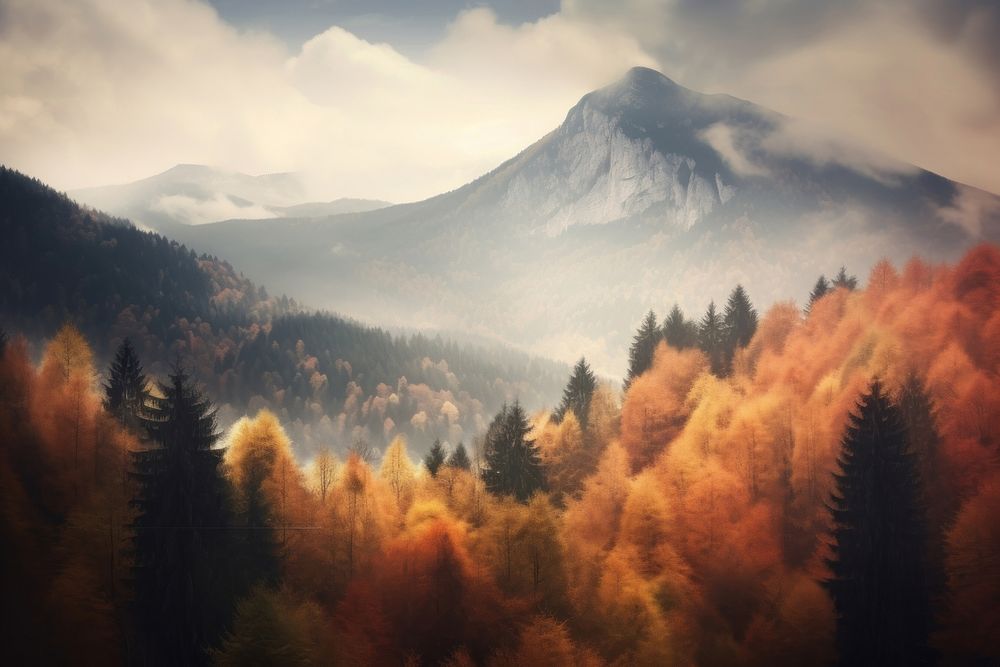 Landscape mountain outdoors nature. AI generated Image by rawpixel.