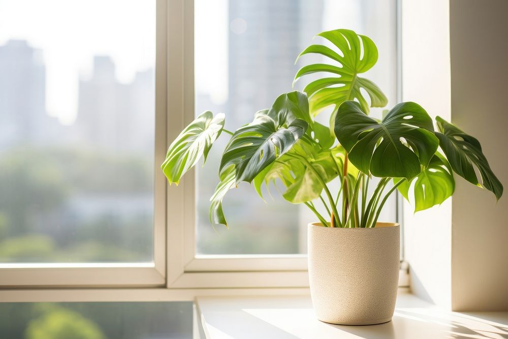 Window plant houseplant windowsill. 