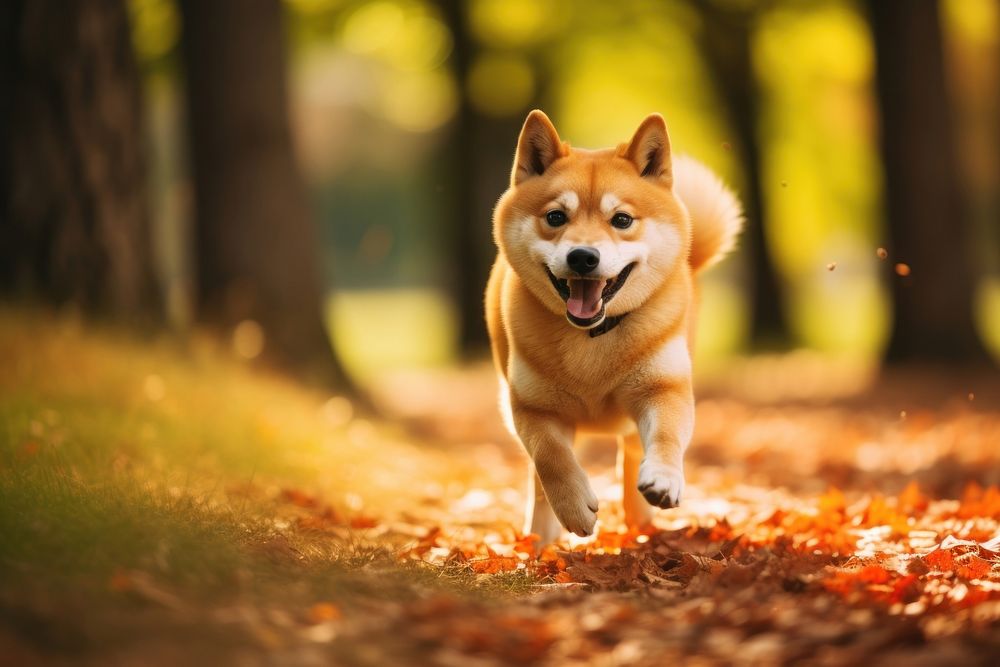 Running mammal animal autumn. AI generated Image by rawpixel.