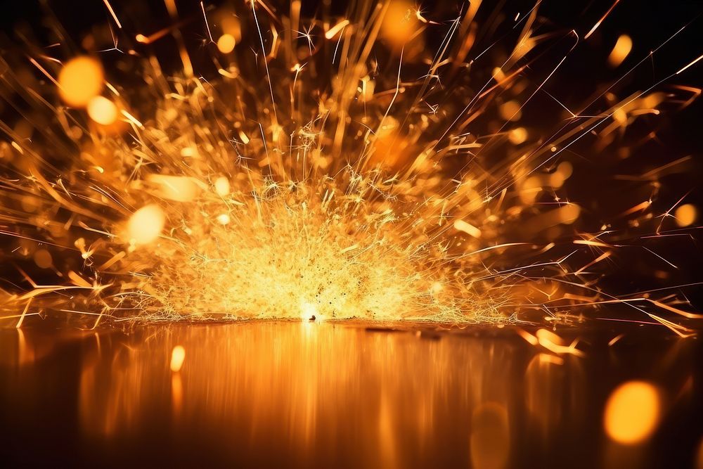 Sparks light backgrounds fireworks. AI generated Image by rawpixel.