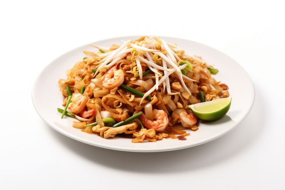 Pad Thai noodle plate food. 