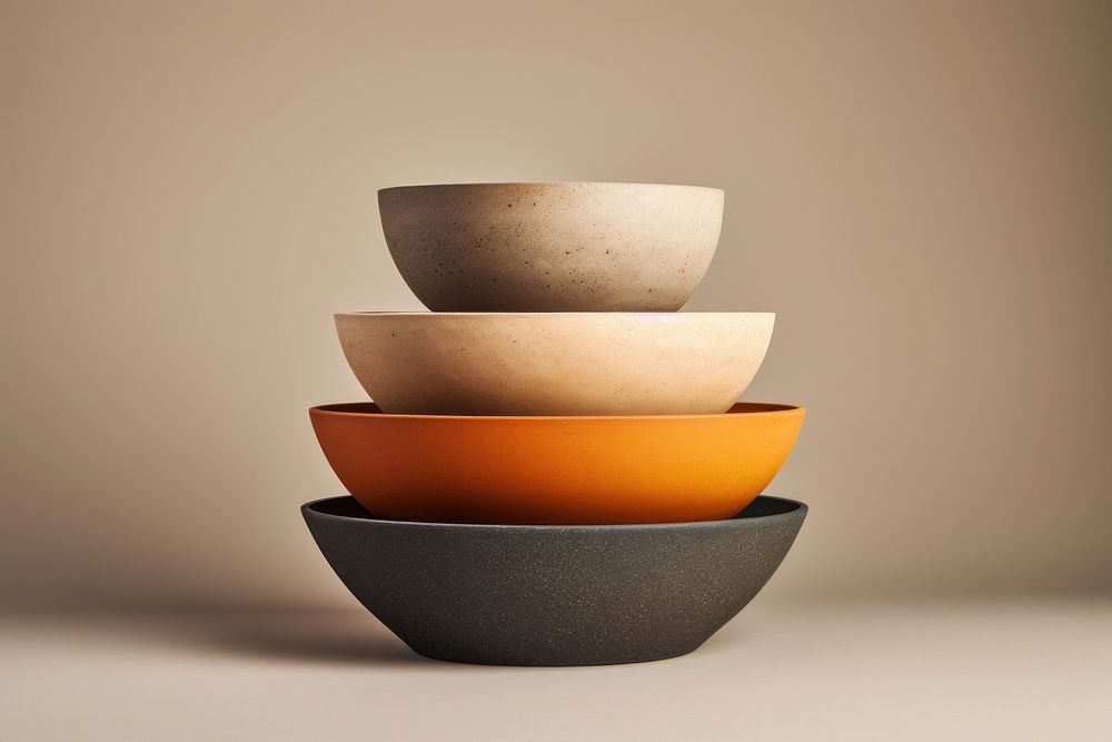 Bowl pottery earthenware simplicity. AI generated Image by rawpixel.