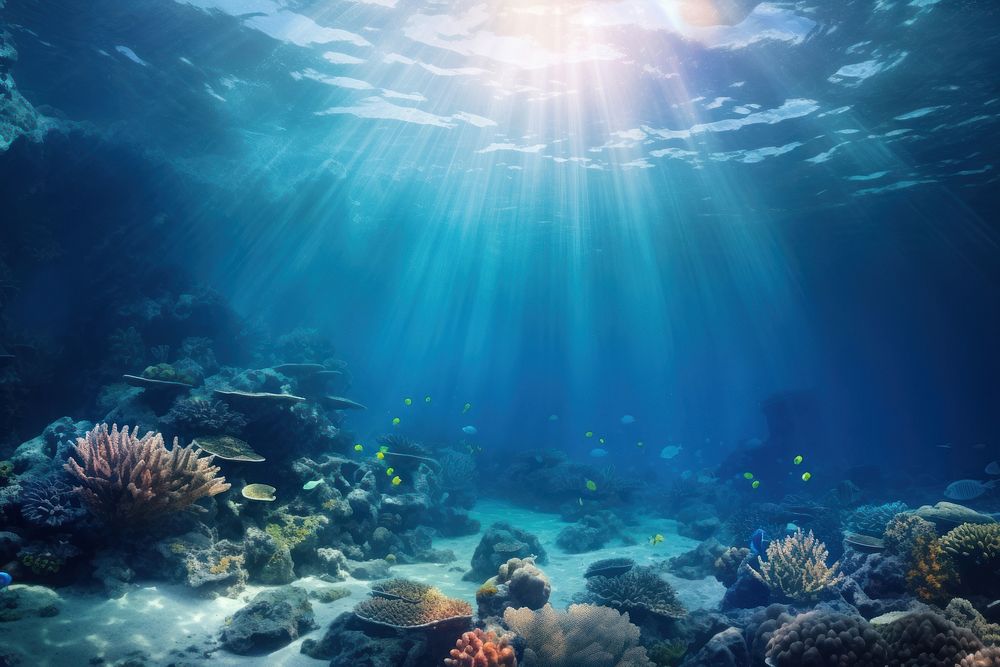 Underwater outdoors nature tranquility. AI generated Image by rawpixel.