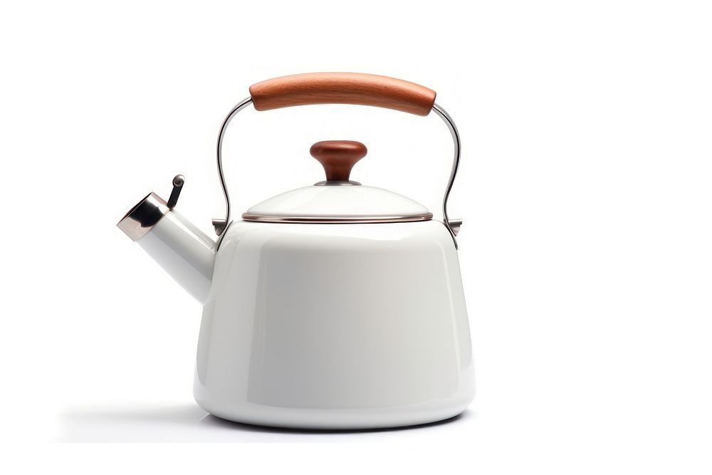 Kettle white background cookware ceramic. AI generated Image by rawpixel.
