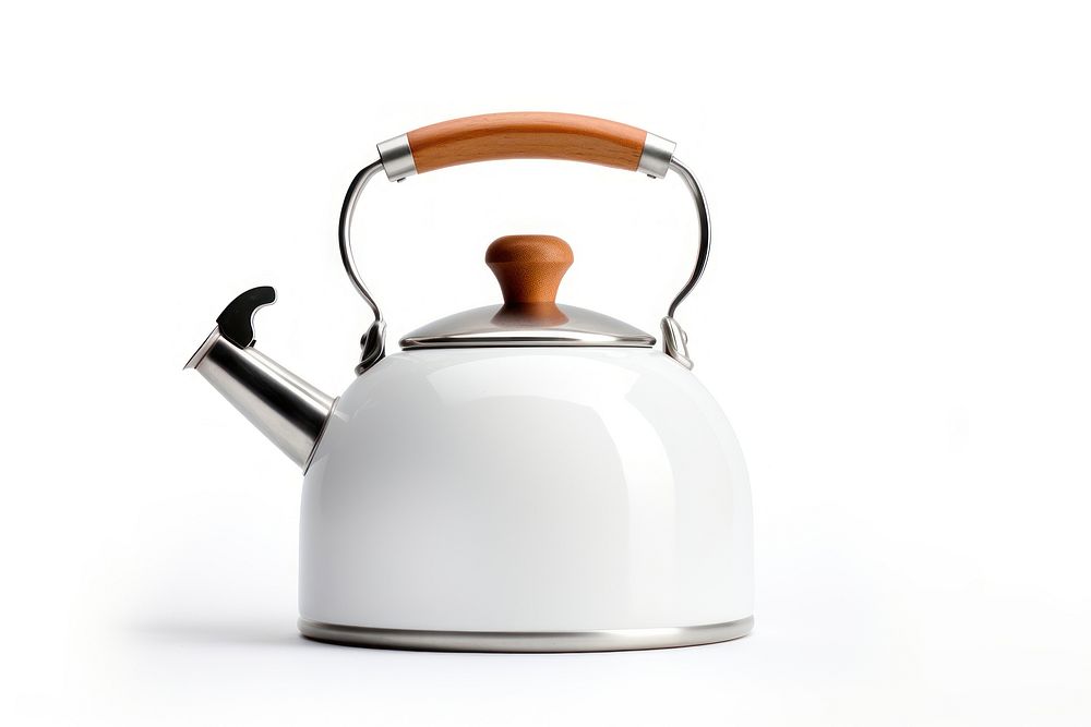Kettle tableware white background appliance. AI generated Image by rawpixel.