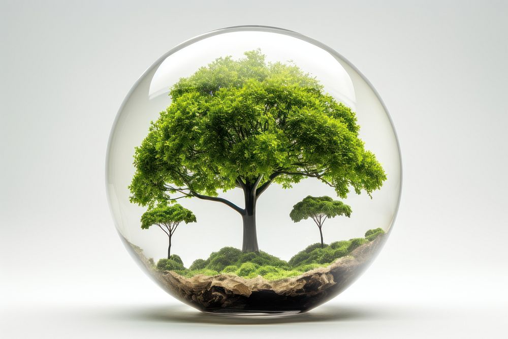 Tree sphere plant globe. AI generated Image by rawpixel.