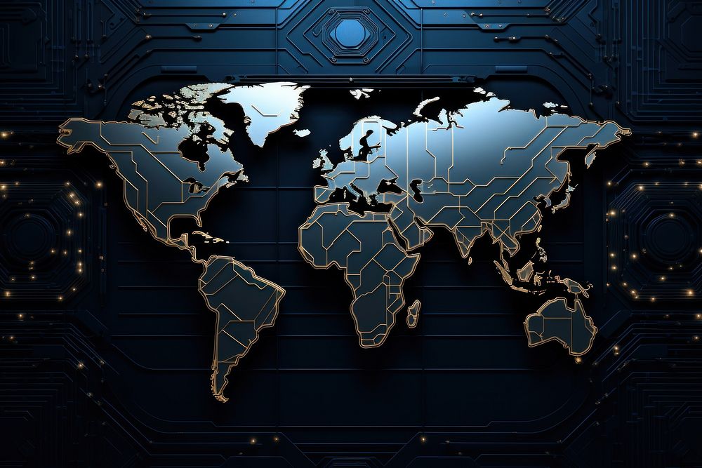 Map backgrounds technology futuristic. AI generated Image by rawpixel.