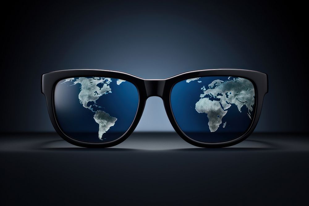 Sunglasses black earth space. AI generated Image by rawpixel.