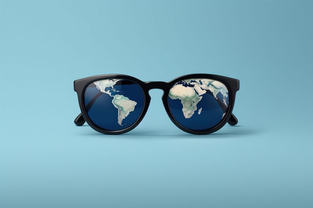 Sunglasses earth space accessories. AI generated Image by rawpixel.