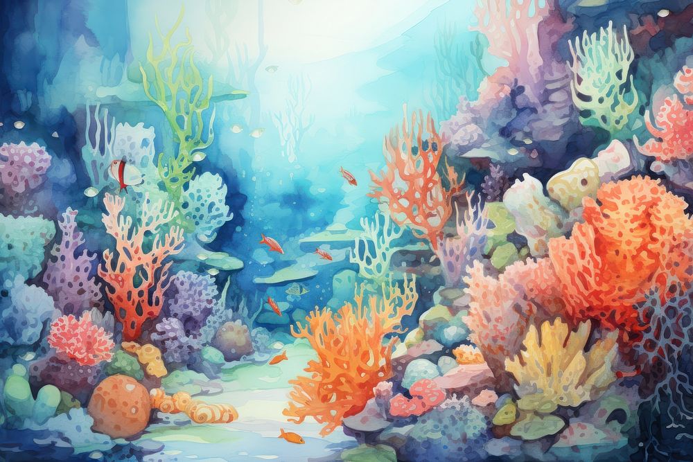 Coral reef background backgrounds aquarium outdoors. 