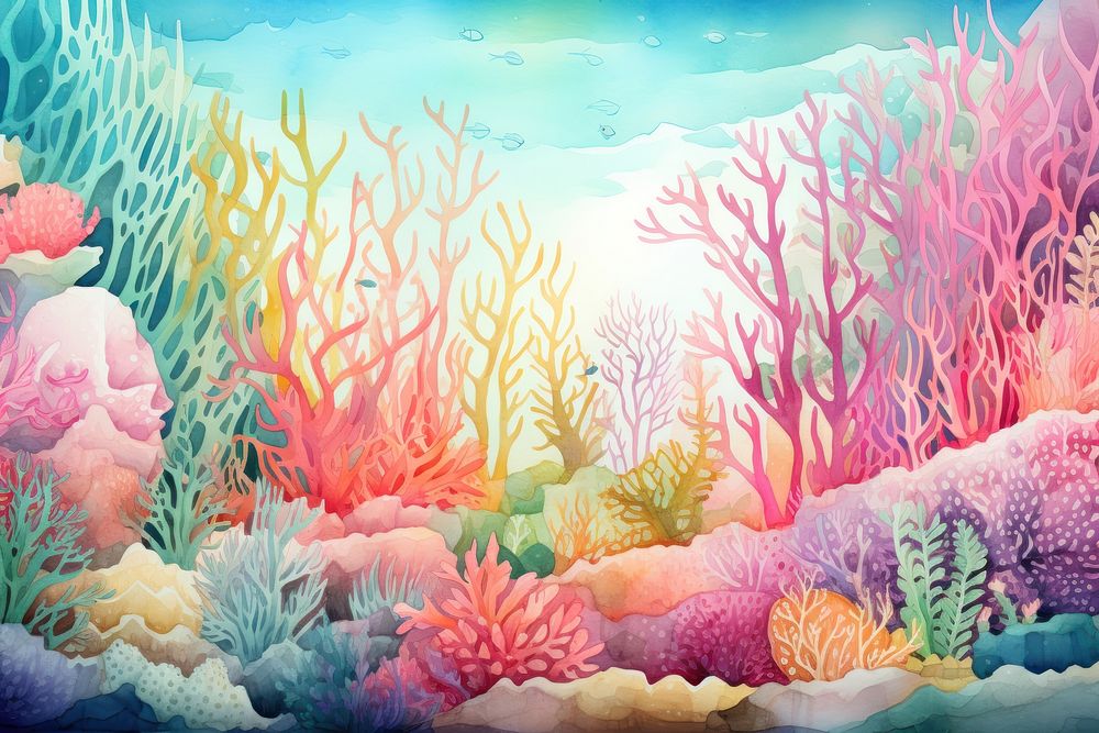 Coral reef background backgrounds outdoors nature. AI generated Image by rawpixel.