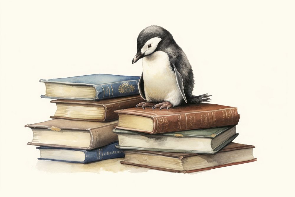 Penguin book publication animal. AI generated Image by rawpixel.