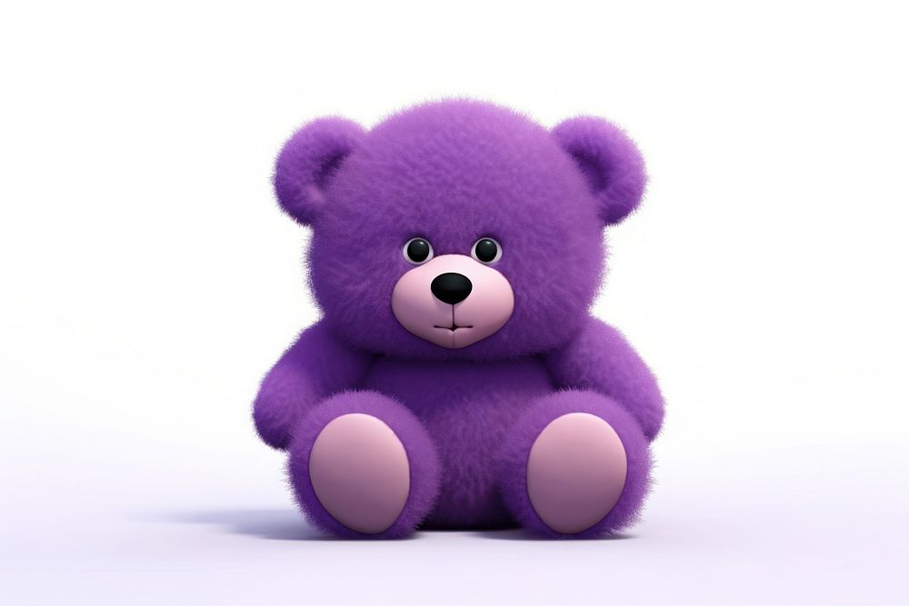 Cartoon purple plush cute. AI generated Image by rawpixel.