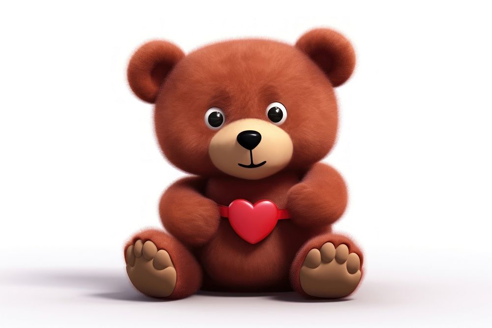 Cartoon plush cute bear. AI generated Image by rawpixel.
