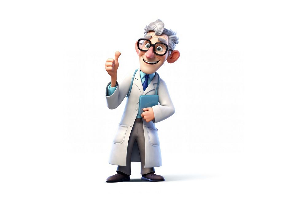 Cartoon stethoscope physician portrait. AI generated Image by rawpixel.