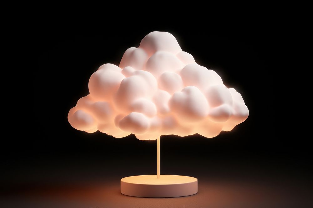Lamp lampshade cloud white. AI generated Image by rawpixel.