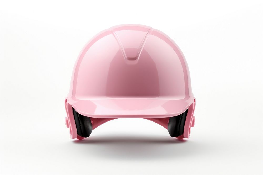 Helmet white background batting helmet headwear. 