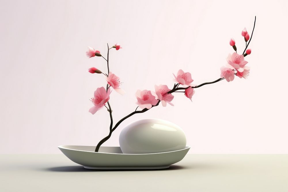 Blossom ikebana flower plant. AI generated Image by rawpixel.