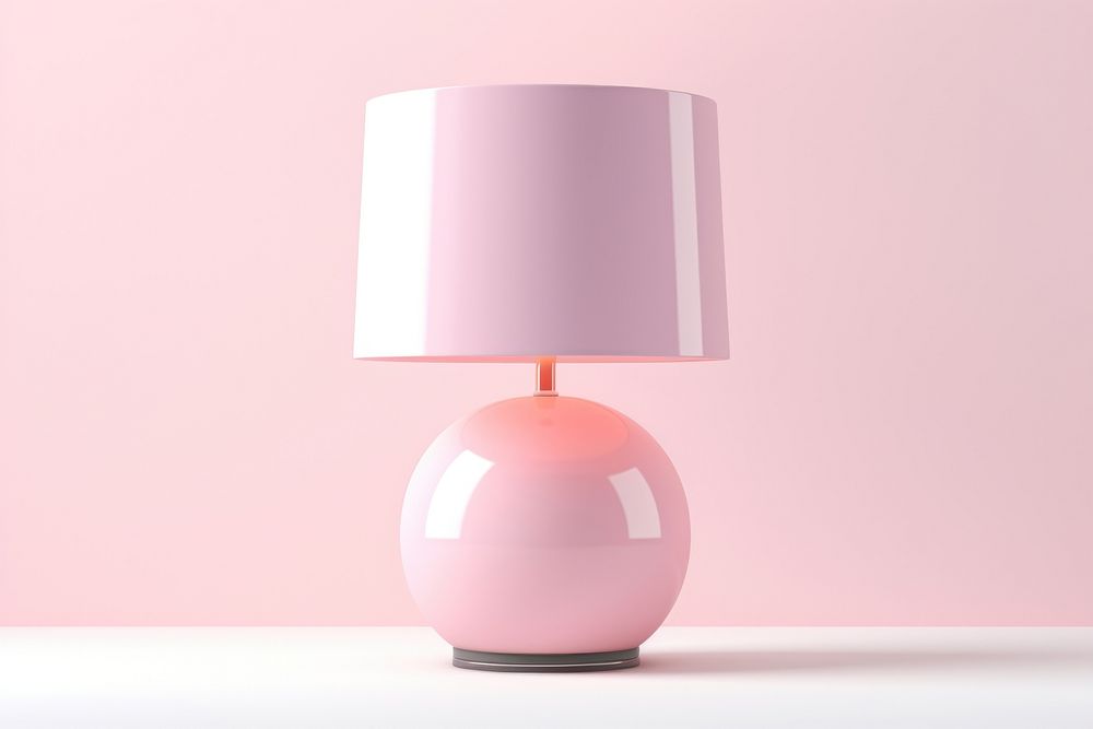 Lamp lampshade pink electricity. AI generated Image by rawpixel.