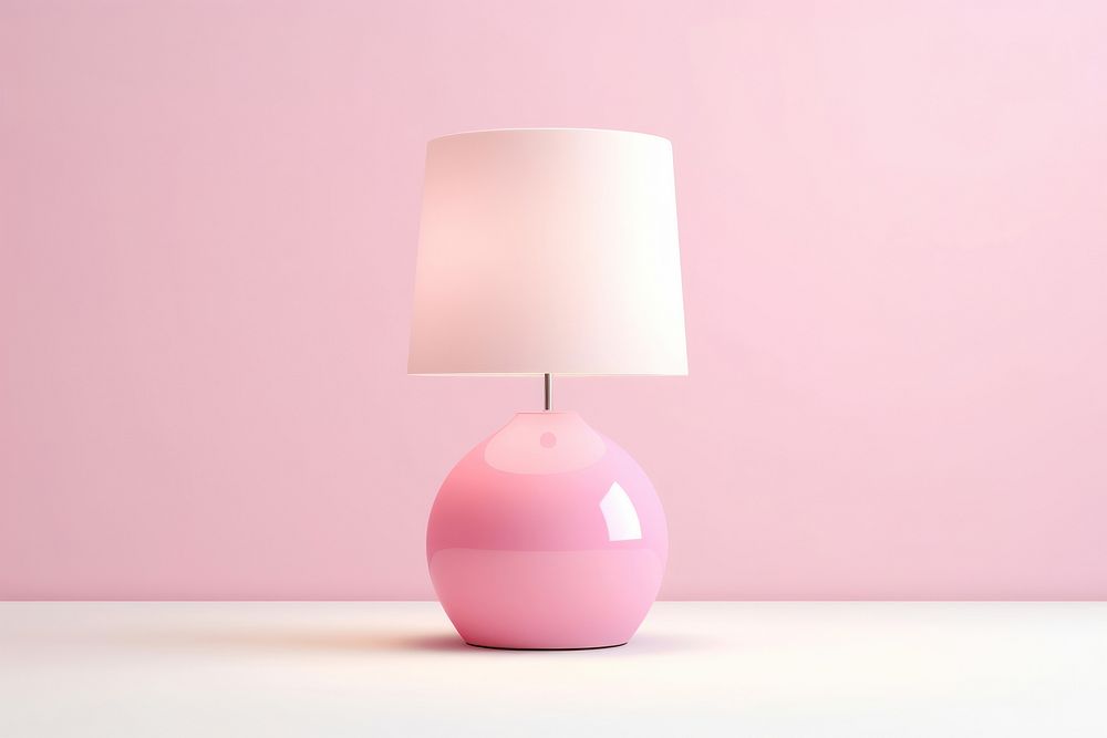 Lamp lampshade pink electricity. AI generated Image by rawpixel.