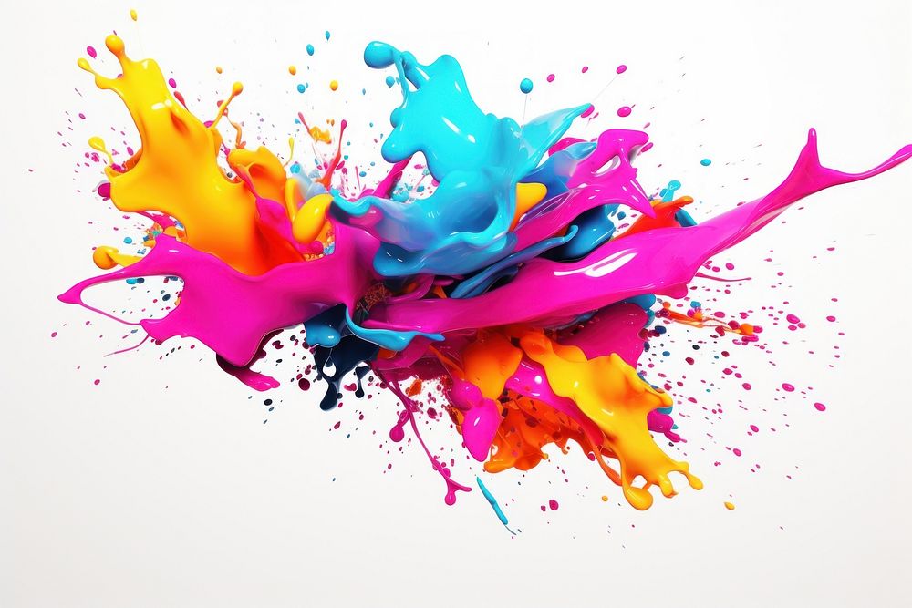 Purple paint art white background. AI generated Image by rawpixel.