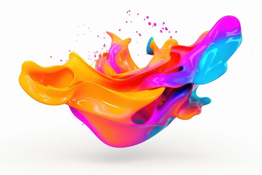 Purple paint white background creativity. AI generated Image by rawpixel.