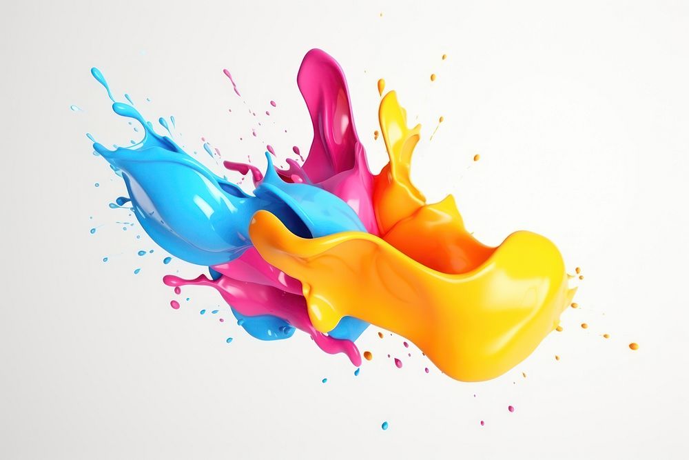 Paint white background creativity splattered. AI generated Image by rawpixel.
